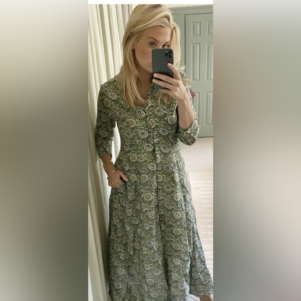 💥PRICE DROP💥 INDIA AMORY SHIRT DRESS -FOREST DELIGHT